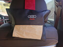 拓比應奧迪車(chē)載紙巾盒A6L/A4L/Q5L/A3/A8L/Q3/Q7車(chē)用掛式袋抽紙盒內飾品 奧迪皮革紙巾袋【尊貴黑】1個(gè) 曬單實(shí)拍圖