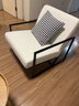 FINNNAVIAN ART現代簡(jiǎn)約布藝單人沙發(fā)Larabee客廳陽(yáng)臺意式輕奢休閑椅 芬納維亞 雪花白【80*70*74】 曬單實(shí)拍圖