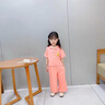 G.DUCKKIDS童裝女童套裝夏季新款洋氣兒童夏裝小童女孩休閑兩件套女寶寶衣服 粉色 110 適合身高100-110cm年齡4-5歲 曬單實(shí)拍圖