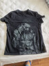 帛延 歐貨潮牌短袖T恤男士夏季新款人物印花型男體恤帥氣百搭修身上衣 黑色 XL 曬單實(shí)拍圖