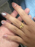 老鳳祥浪漫蝴蝶結黃金戒指在逃公主足金指環(huán)送女友老婆紀念日生日禮物 #14-#15(約1.56g) 曬單實(shí)拍圖