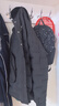 UR七夕冬季新款女潮流高街拼接口袋鏈條裝飾羽絨服UWV140044 正黑 XS 曬單實(shí)拍圖