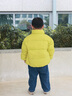 巴拉巴拉童裝兒童羽絨服女童男童面包服外套寶寶冬裝三防親子裝潮 黃綠41113-白鴨絨 120 cm 曬單實(shí)拍圖