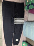 thombnail TB四道杠衛褲男春秋束腳寬松休閑男女同款純棉長(cháng)褲條紋運動(dòng)褲子 深藍色（加絨） 3XL 5碼 曬單實(shí)拍圖