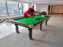 LIVEX臺球桌標準黑8中式八球大理石桌美式臺球九尺通用球臺 曬單實(shí)拍圖