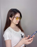 愛視達(dá)（EyeSavers）【2025新款】K01女款通勤時尚休閑葉黃素鏡片眼鏡不止防藍(lán)光抗疲 冰川透 曬單實(shí)拍圖