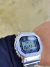 卡西歐（CASIO）G-SHOCK小方塊系列男表金塊銀塊防水運動g-shock生日情人節(jié)禮物 GMW-B5000D-1全金屬小銀塊 曬單實拍圖