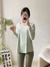 VICTORIATOURIST瑜伽服女寬松透氣運動(dòng)上衣跑步健身瑜伽T恤顯瘦長(cháng)袖罩衫網(wǎng)紗綠L 曬單實(shí)拍圖
