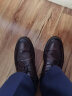 森达皮鞋牛皮上班工作商务正装鞋男士婚鞋Z3310CM9 棕色 40码 实拍图