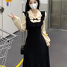 詩蒂淑連衣裙2024春秋新款女裝氣質(zhì)女神范春季女裝長袖長裙夏季黑色裙子 圖片色 L 110-115斤 曬單實(shí)拍圖