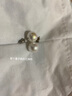 芯奢純銀s999足銀耳釘女小眾耳環(huán)耳飾養(yǎng)耳洞人造珍珠不易過敏禮物 粉色10mm 一對 曬單實拍圖