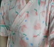 雅鹿日系和服睡袍女士薄款裙子綁帶浴袍睡衣夏天家居服夏季浴衣夏短袖 貝殼花 短袖睡袍 L 95-115斤 曬單實(shí)拍圖
