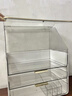 自然屋化妝品收納盒桌面防塵梳妝臺護(hù)膚品置物架口紅整理箱宿舍梳妝盒子 【高級白化妝盒-送口紅盒】 曬單實(shí)拍圖