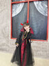 安妮優(yōu)兒萬(wàn)圣節兒童服裝女童cosplay角色裝扮魔法女巫吸血鬼化妝舞會(huì )派對 裙子+帽子 100 曬單實(shí)拍圖