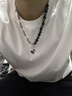 古西GUXI【幽邃】復古黑曜石串珠項鏈男設計感小眾骰子吊墜高級感個(gè)性 單款 曬單實(shí)拍圖
