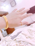 寶慶銀樓黃金戒指素圈一生所愛(ài)簡(jiǎn)約情侶戒指對戒結婚求婚送女友節禮物圈號14 /約1.0g 曬單實(shí)拍圖