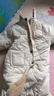 凡獵嬰兒衣服冬裝新生男寶寶連體衣滿月加絨夾棉外出哈衣棉服冬季 米白 80cm 曬單實(shí)拍圖
