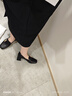 Clarks其樂(lè)妮嗒系列女鞋法式優(yōu)雅通勤樂(lè)福鞋方跟單鞋小皮鞋 黑色 261807114 37 曬單實(shí)拍圖