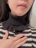 假領(lǐng)子女秋冬保暖護頸椎圍巾百搭毛線(xiàn)假衣領(lǐng)圍脖冬季高領(lǐng)針織脖套 紅色+黑色【保暖小高領(lǐng)】 曬單實(shí)拍圖
