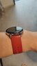 華為（HUAWEI）手表表帶原裝真皮運動(dòng)橡膠適用華為榮耀watch4 GT3 GT2Pro GT保時(shí)捷系列男女通用 華為原裝表帶【氟橡膠-新年紅】(20mm口徑) 曬單實(shí)拍圖