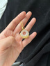 ?？ㄒ篮吞镉耥?xiàng)鏈女金鑲玉吊墜平安扣情人節(jié)生日禮物送老婆送女友 和田玉吊墜+999項(xiàng)鏈 曬單實(shí)拍圖
