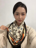 護頸磁吸扣絲巾女春秋款百搭氣質(zhì)搭襯衫方巾高級感圍脖送媽媽禮物 磁吸扣絲巾【羽意絲絨】 曬單實(shí)拍圖