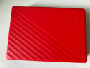 西部数据（WD）1TB 移动硬盘 USB3.0 My Passport随行版2.5英寸 红 机械硬盘 手机电脑外置外接 加密兼容Mac 实拍图