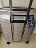 新秀麗（Samsonite）【銘牌定制】拉桿箱 結(jié)實(shí)鎧甲箱 可擴(kuò)展行李箱登機(jī)旅行箱男女 CW6 銀色 25英寸 曬單實(shí)拍圖