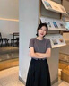 艾珠兒 連衣裙2021夏季新品女裝韓版女神范氣質(zhì)減齡時(shí)尚兩件套套裝裙小個(gè)子開叉高腰半身裙子休閑套裝女 圖片色 M 曬單實(shí)拍圖