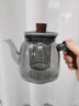 憶壺茶（YIHUTEA）茶壺玻璃燒水壺耐高溫大容量泡茶壺圍爐煮茶茶水分離煮茶器養生壺 全玻璃內膽過(guò)濾泡茶壺-煙灰 700ml 曬單實(shí)拍圖