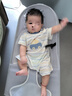 乖奇熊【輕氧棉】夏季寶寶短袖連體衣薄款嬰兒可愛哈衣爬服涼感可愛外出 牛仔藍(lán)/藍(lán)黃條紋 66cm 曬單實(shí)拍圖