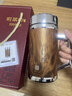 莉翠行 足銀999銀水杯高檔格調(diào)男士商務(wù)辦公銀杯大容量保溫杯家用老板杯 典雅木紋60克銀內(nèi)膽（免費(fèi)刻字） 曬單實(shí)拍圖