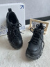 馬克華菲靴子男2025秋冬新款英倫風(fēng)大黃靴男厚底增高馬丁靴男情侶工裝男鞋 騎士黑【男女同款】 42 【男碼】 曬單實(shí)拍圖