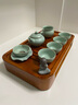 寧不凡（NINGBUFAN）汝窯茶具茶盤(pán)整套干泡茶具家用辦公開(kāi)片汝瓷一壺四杯（簡(jiǎn)裝） 玲瓏壺+2079茶盤(pán) 曬單實(shí)拍圖
