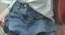 蘭威費雷荷葉邊牛仔半身裙女春夏季新款高腰a字包臀百褶短裙子54692 淺藍色 S 【 90-斤】 曬單實(shí)拍圖
