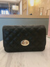 金狐貍520禮物送女友真皮女士包包時(shí)尚小香風(fēng)奢侈ck風(fēng)單肩網(wǎng)紅斜挎包女 黑色 曬單實(shí)拍圖