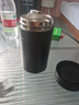 泡茶保溫杯男士高檔大容量帶手柄過濾網(wǎng)雙層保溫杯泡茶保溫杯 黑色 400ml 長效保溫 曬單實拍圖