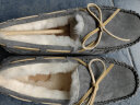 OZZEG澳洲豆豆鞋女冬季加绒保暖真皮棉鞋羊皮毛一体毛毛厚底防滑孕妇鞋 灰色 36 实拍图