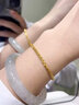 中國(guó)黃金（CHINA GOLD）黃金手鏈女足金簡(jiǎn)約時(shí)尚素金鳳尾手鏈?zhǔn)诛椘呦ι斩Y物女生送女友 時(shí)尚鳳尾手鏈【贈(zèng)心動(dòng)摯愛禮盒】 約1.7g 曬單實(shí)拍圖