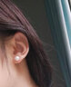 YOUR-D足銀珍珠耳釘女小巧精致養耳洞耳骨釘簡(jiǎn)約百搭甜美時(shí)尚耳飾 8mm 曬單實(shí)拍圖