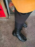哈羅曼新款舞蹈靴女真皮軟底廣場(chǎng)舞鞋舞靴跳舞女鞋女士水兵舞鞋爵士舞鞋 M8123黑色加絨5CM跟高 35 (225mm) 曬單實(shí)拍圖