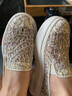 快樂(lè )瑪麗J&M 樂(lè )福鞋單鞋女士2022春夏新品鏤空亮片繡花厚底增高女鞋一腳蹬懶人鞋女休閑鞋 米白色 36 230mm 曬單實(shí)拍圖