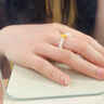 中國黃金（CHINA GOLD）玫瑰花黃金戒指女足金轉運珠珍珠生日禮物送女友老婆紀念日紀念 玫瑰珍珠戒指 曬單實(shí)拍圖