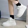 回力女鞋厚底高幫加絨小白鞋女冬季新款加厚保暖鞋子板鞋 白色 37 曬單實(shí)拍圖