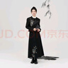 織造司謙時(shí)新中式兩件套改良唐圓領(lǐng)袍蘇繡竹葉西裝外套a字半身裙 兩件套（外套+半裙） M 曬單實(shí)拍圖