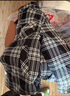 鴨鴨（YAYA）秋冬新款條紋拼接口袋字母刺繡輕薄款保暖羽絨服女士襯衫領(lǐng)外套HS 冰川藍(lán)色 S 曬單實(shí)拍圖