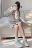 板鞋女春秋夏季新款百搭厚底休閑鞋子女學(xué)生潮流小眾運(yùn)動面包鞋女 月藍(lán) 37 曬單實拍圖
