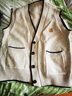 JEZE春秋季女士開(kāi)衫毛衣針織馬甲女新款2024馬夾背心女襯衫疊穿兩件套 淺咖（單件馬甲） M 【建議90-100斤】 曬單實(shí)拍圖