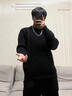 柏銘臣毛衣男冬季新款美式復古寬松休閑加厚保暖內搭潮流圓領(lǐng)打底衫男 黑色 L 【建議110-130斤】 曬單實(shí)拍圖