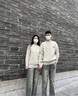 潮陣學生麻花毛衣男秋冬加厚潮牌韓版男生慵懶風情侶寬松復古針織衫 M04棕色 XL 曬單實拍圖